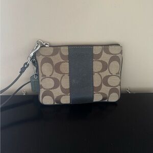 Coach Zippy Wallet Wristlet Coach Monogram Brown Leather